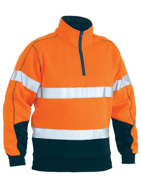 BK6989T BISLEY TAPED HI VIS FLEECE PULLOVER - ON THE GO SAFETY &amp; WORKWEAR