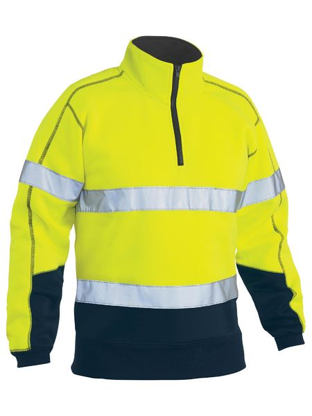 BK6989T BISLEY TAPED HI VIS FLEECE PULLOVER - ON THE GO SAFETY &amp; WORKWEAR