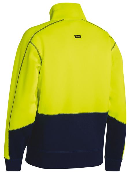 BK6989 BISLEY HI VIS 1/4 ZIP FLEECE PULLOVER - ON THE GO SAFETY & WORKWEAR