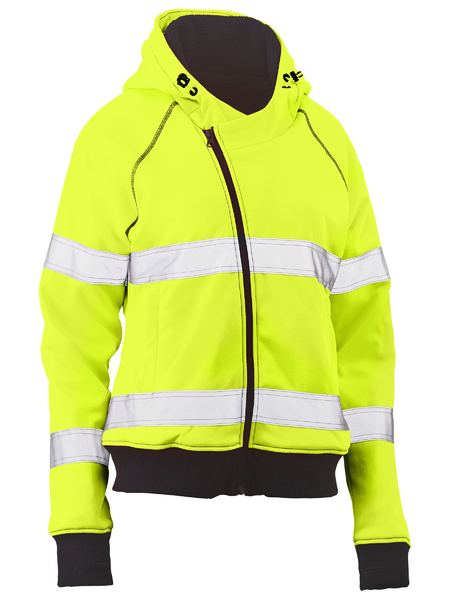 BISLEY Ladies Taped Hi Vis Fleece Hoodie BKL6819T