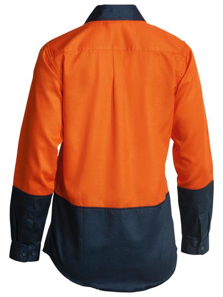 BL6267 BISLEY LADIES 2 TONE HI VIS DRILL SHIRT - LONG SLEEVE - ON THE GO SAFETY &amp; WORKWEAR