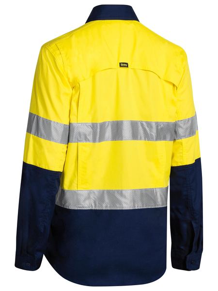 BL6415T BISLEY LADIES 3M TAPED HI VIS X AIRFLOW RIPSTOP SHIRT - LONG SLEEVE - ON THE GO SAFETY &amp; WORKWEAR