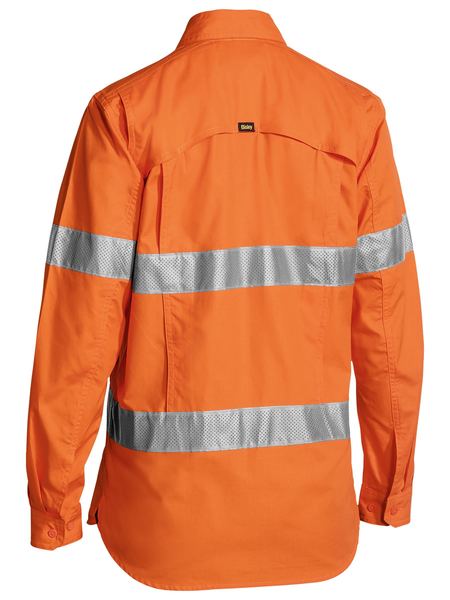 BL6416T BISLEY LADIES 3M TAPED HI VIS X AIRFLOW RIPSTOP SHIRT - ON THE GO SAFETY &amp; WORKWEAR