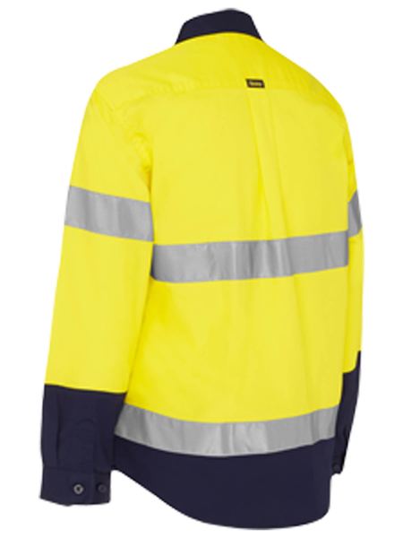 BLM6456T BISLEY LADIES 3M TAPED HI VIS MATERNITY DRILL SHIRT - LONG SLEEVE - ON THE GO SAFETY &amp; WORKWEAR