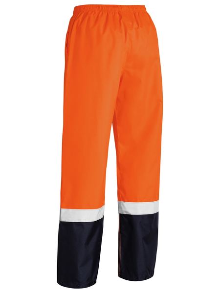 BP6965T BISLEY TAPED TWO TONE HI VIS SHELL RAIN PANT - ON THE GO SAFETY & WORKWEAR