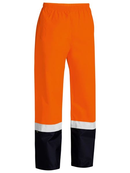 BP6965T BISLEY TAPED TWO TONE HI VIS SHELL RAIN PANT - ON THE GO SAFETY & WORKWEAR