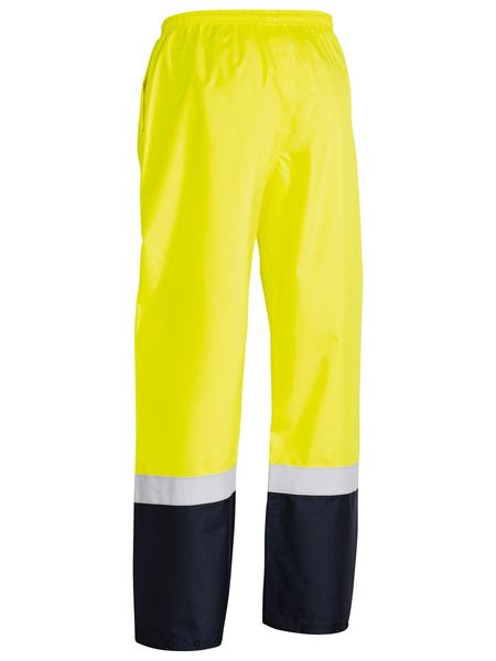 BP6965T BISLEY TAPED TWO TONE HI VIS SHELL RAIN PANT - ON THE GO SAFETY &amp; WORKWEAR