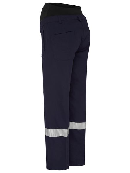 BISLEY Ladies 3M Taped Maternity Drill Work Pant BPLM6009T