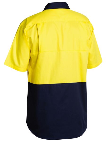 BISLEY TWO TONE HI-VIS OPEN FRONT COOL LIGHTWEIGHT SHORT SLEEVE SHIRT BS1895 - ON THE GO SAFETY & WORKWEAR