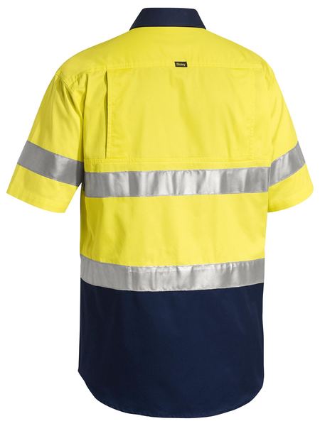BISLEY 3M Taped Two Tone Hi Vis Cool Lightweight Shirt - Short Sleeve BS1896