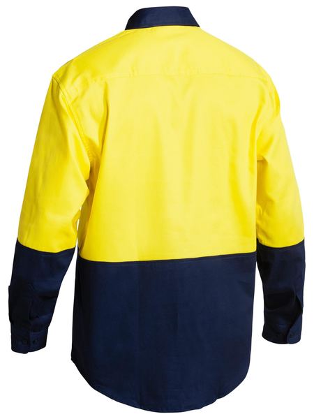 BISLEY 2 Tone Hi Vis Drill Shirt - Long Sleeve BS6267