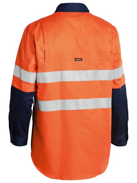BISLEY 3M Taped 2 Tone Hi Vis Mens Industrial Cool Vent Shirt BS6448T