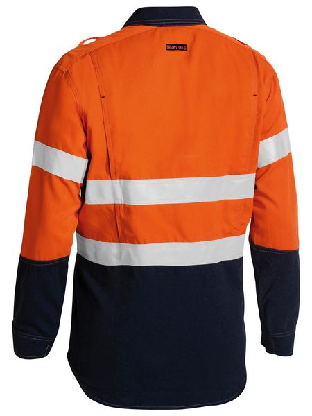 BISLEY Tencate Tecasafe Plus 700 Taped Two Tone Hi Vis FR Vented Long Sleeve Shirt BS8082T