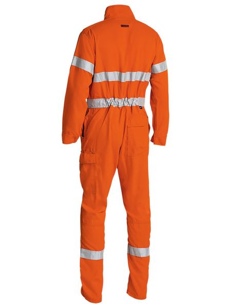 BC8185 BISLEY TENCATE TECASAFE PLUS 580 TAPED HI VIS LIGHTWEIGHT FR NON VENTED ENGINEERED COVERALL - ON THE GO SAFETY &amp; WORKWEAR