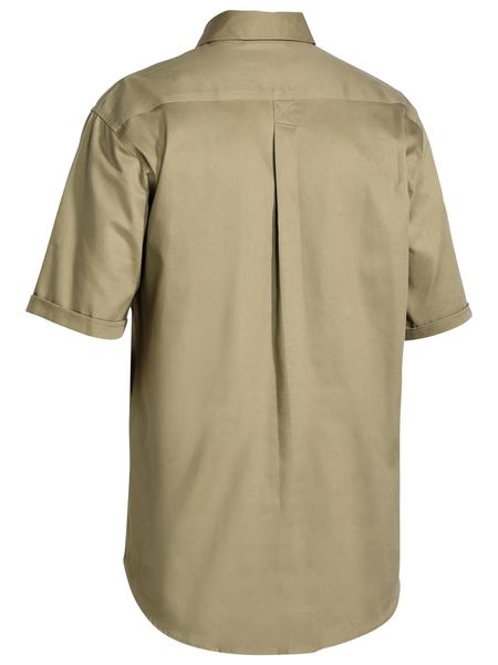 BISLEY Closed Front Cotton Drill Shirt - Short Sleeve BSC1433