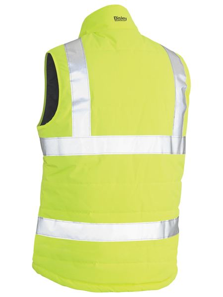 BISLEY Taped Hi Vis Puffer Vest - Yellow BV0329HT