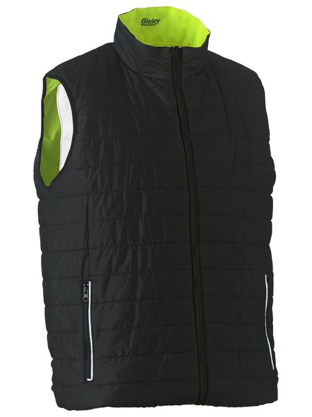 BISLEY Taped Hi Vis Reversible Puffer Vest BV0330HT