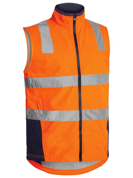 BISLEY Taped Hi Vis Soft Shell Vest BV0348T