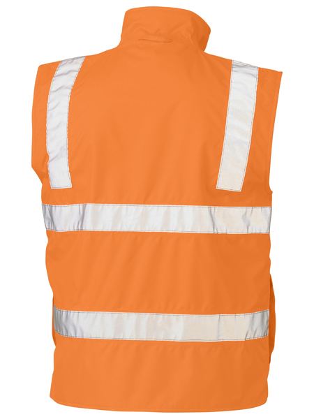 BISLEY Taped Hi Vis Rail Wet Weather Vest BV0364T