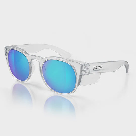 CRUISERS CLEAR FRAME MIRRORS BLUE POLARISED CRCBP100