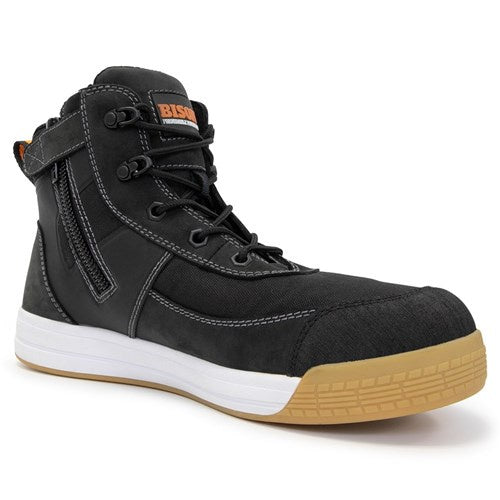 BISON Dune Low Cut Zip Side Lace Up Black DUNEBK