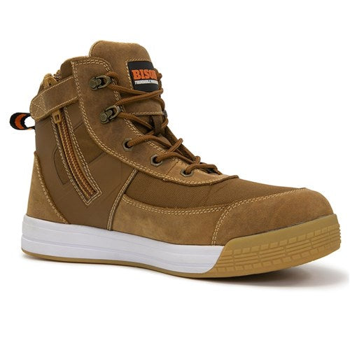 BISON Dune Low Cut Zip Side Lace Up Brown DUNEBR