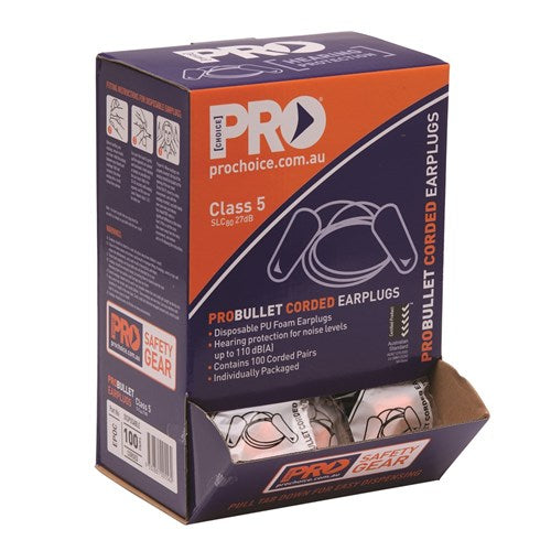 Pro Choice Probullet Disposable Corded Earplugs EPOC