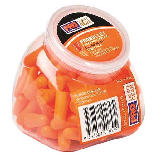 Pro Choice Uncorded Disposable Earplugs 50 Pack EPOU-50