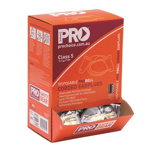 Pro Choice Pro-Bell Pu Corded Earplugs Box 100 EPYC