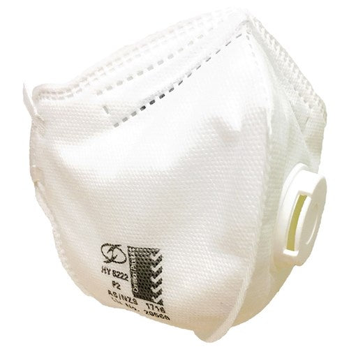 P2 Respirator With Valve Horizontal Flat Fold (10 Box) FFP2V-HY8222