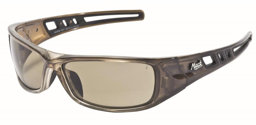 MACK Longhaul Safety Eyewear - Brown Tint Polarized  ME504