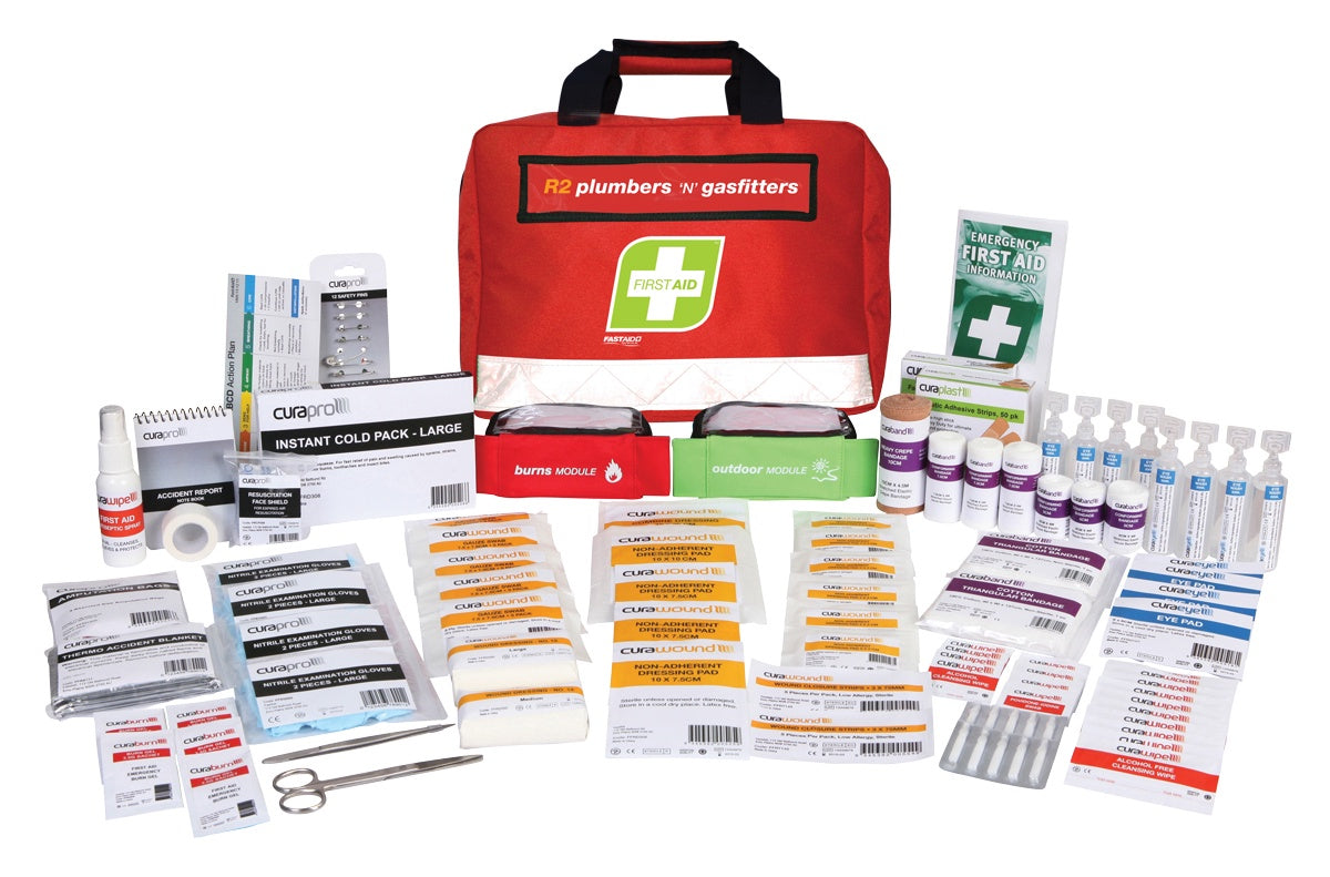 FAR2P30 FIRST AID KIT, R2, PLUMBERS &amp; GASFITTERS KIT, SOFT PACK
