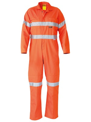BC6718TW BISLEY HI VIS LIGHTWEIGHT COVERALLS 3M REFLECTIVE TAPE - ON THE GO SAFETY & WORKWEAR