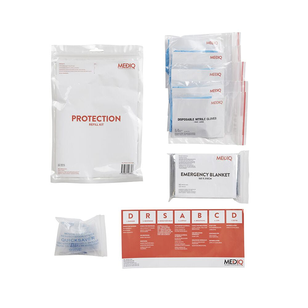 MEDIQ First Aid Kit Refill Module #2 Protection  In Ziplock Bag Clear/White FARP