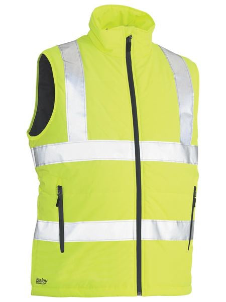 BISLEY Taped Hi Vis Puffer Vest - Yellow BV0329HT