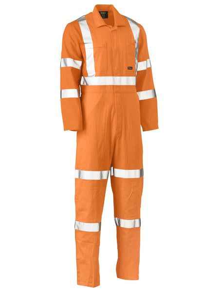 BISLEY X Taped Hi Vis Lightweight Drill Rail Coverall BC6316XT