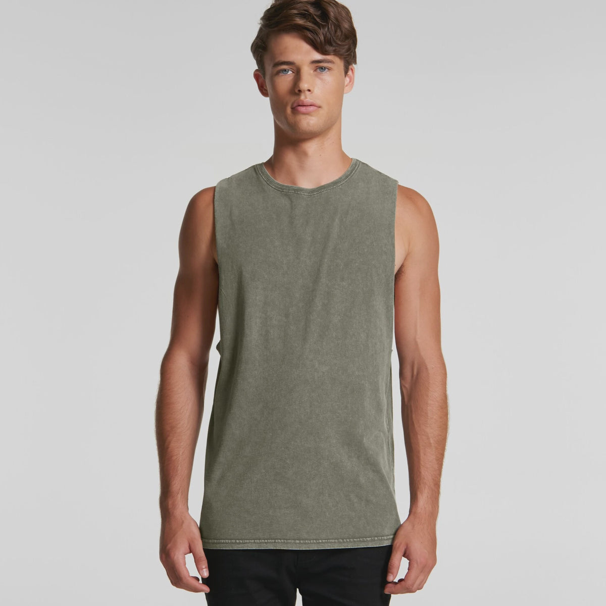 AS COLOUR MENS STONE WASH BARNARD TANK - 5039