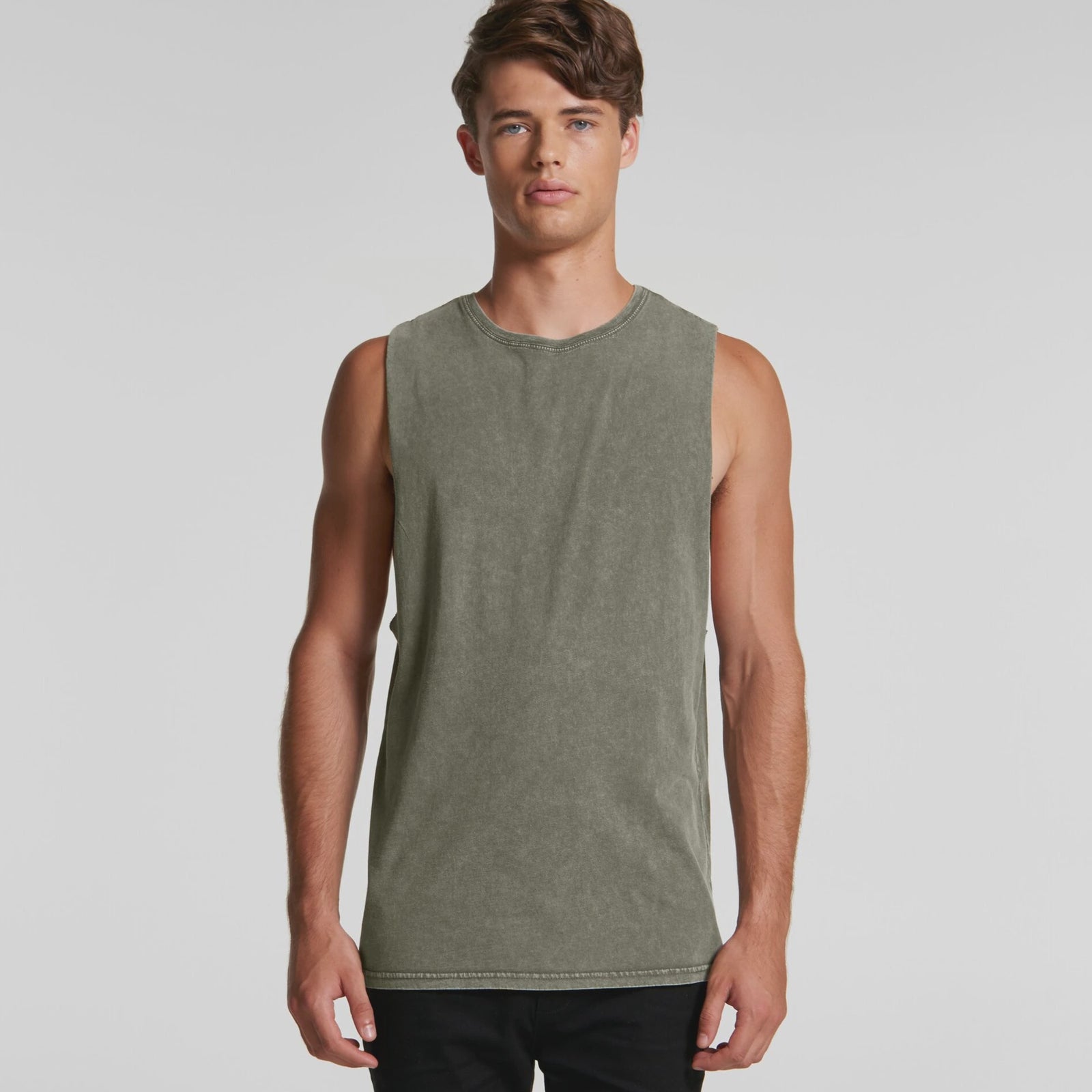 AS COLOUR MENS STONE WASH BARNARD TANK - 5039