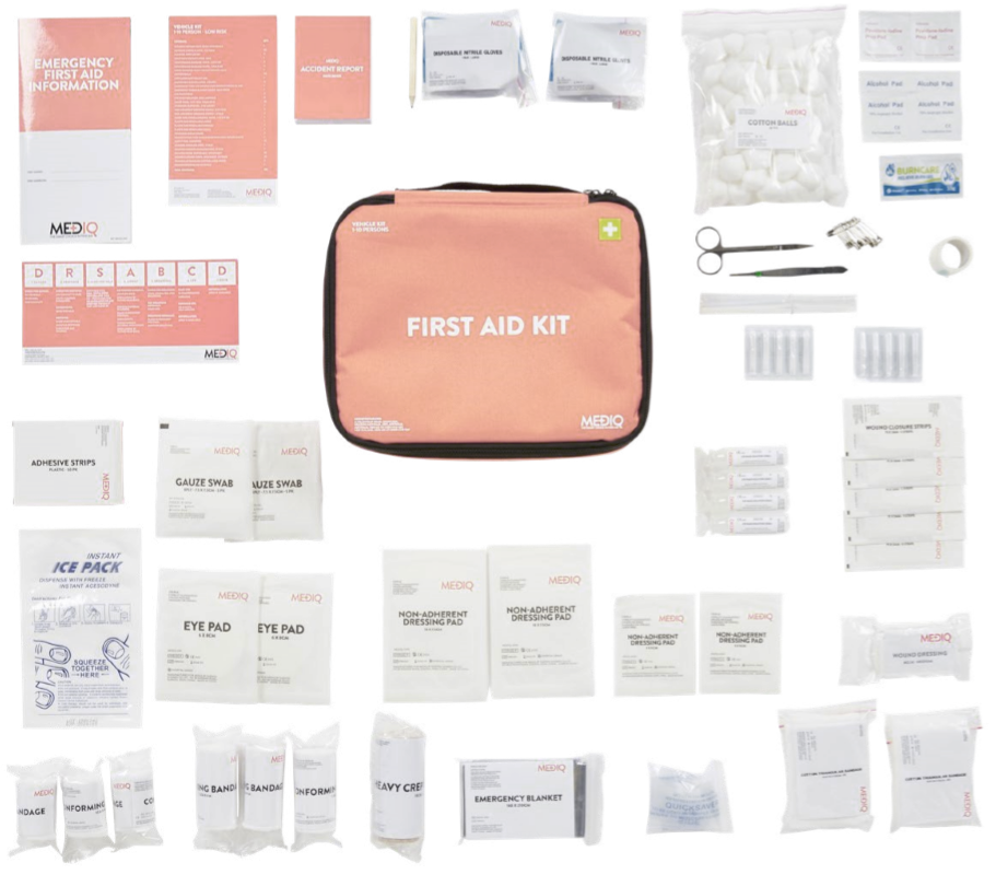 MEDIQ First Aid Vehicle Kit 1-10 Persons Low Risk  FAEVS