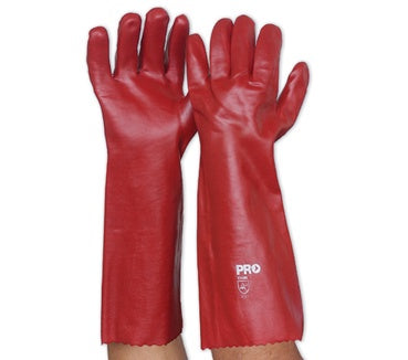 PVC45  PVC GLOVES RED 45CMS