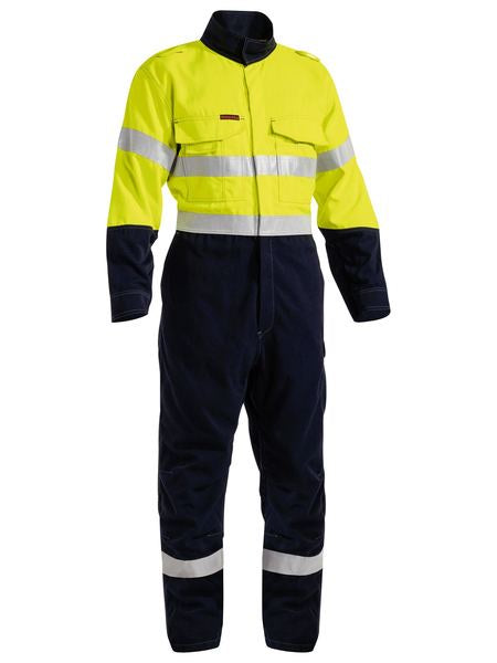 BC8086T BISLEY TENCATE TECASAFE PLUS 700 TAPED TWO TONE HI VIS ENGINEERED FR VENTED COVERALL - ON THE GO SAFETY &amp; WORKWEAR