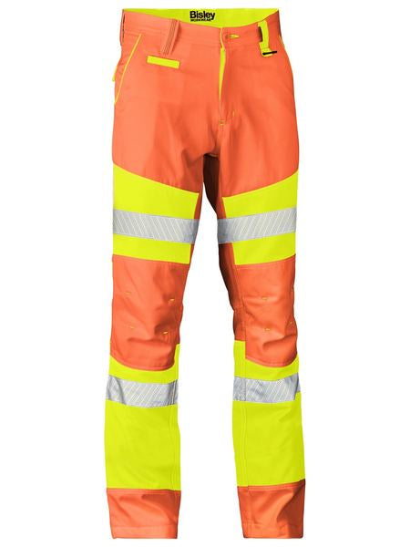 BP6411T BISLEY TAPED BIOMOTION DOUBLE HI VIS PANT - ON THE GO SAFETY & WORKWEAR