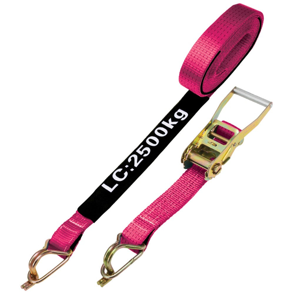 Pro Choice RTDJ509 50mm x 9m 2.5T Ratchet Tie Down Captive J-Hook
