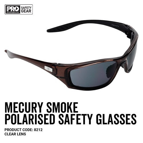 8212 ProChoice® Mercury Safety Glasses Polarized Smoke Lens