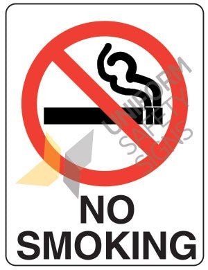 402OL NO SMOKING POLY SIGN 450x200mm