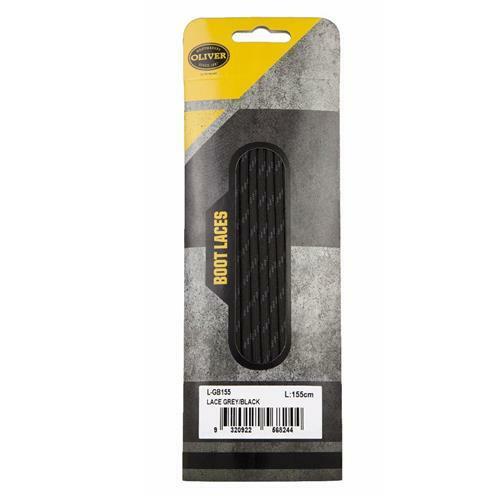 OLIVER LACES GREY/BLACK 115CM